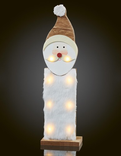 Led figur weihnachtsmann holz - led,