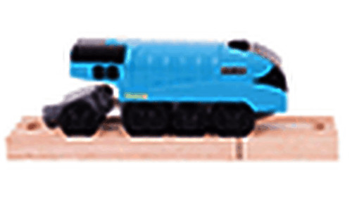 Holzeisenbahn lok blaue - lok,