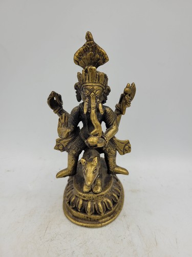 Bronzefigur ganesha reitet auf - reitet,