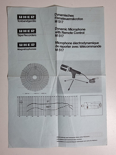 Uher mikrofon m517 handbuch - mikrofon,