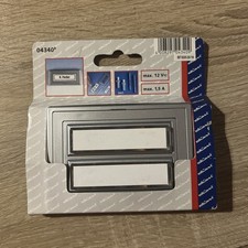 Türklingel - 2-Fach Klingelplatte mit Schild beleuchtbar 8-12VAC 15A silbern