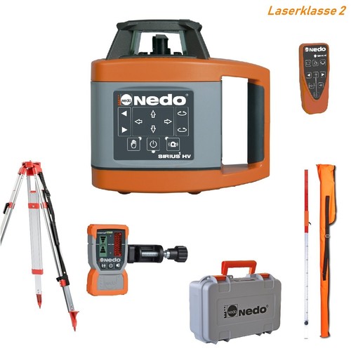 Nedo rotationslaser set sirius - set,
