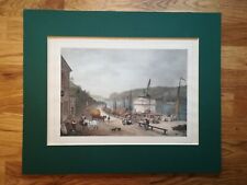 kol. Lithographie Litho Andernach ~ 1850 alter Krahnen Rhein Billmark Lemercier