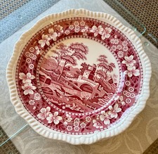 Set 12 Speiseteller Copelande Spode`s Pink Tower England
