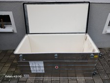 Transportbox Aluminium fahrbar mit Räder Werkzeug Alukiste Transport 600 Liter