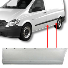 Seitenwand für Mercedes Vito W639 2003-2014 Reparaturblech Links Unten Silber