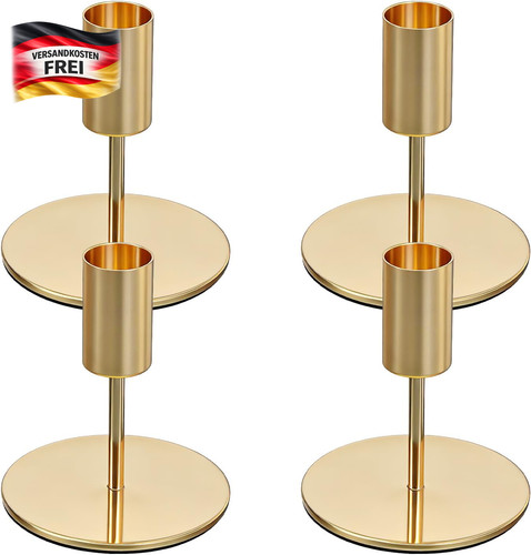 Goldene kerzenständer set - set, 4