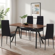 Esszimmerstühle 4er-Set Küchenstuhl Polsterstuhl Kunstleder Stühle für Esszimmer