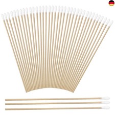 Wattestäbchen 200 Stück Langer Holzgriff Watteträger 15cm Reinigungsstäbchen für