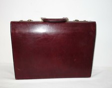 Aigner Vintage Unisex Koffer Aktentasche Aktenkoffer Leder Bordeauxrot Zahlensch