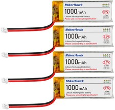 4 Pack 3,7 V 1000 mAh LiPo-Akku wiederaufladbarer 1S 3C 102050 Lithium-Polymer