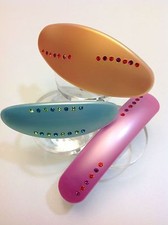 3 x Haarspange mit Steinbesatz