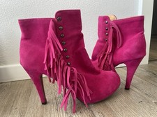 Damen Stiefeletten Boots High Heels Pink  Stiefel  Gr. 41  Sexy