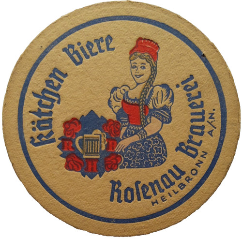 Alter bierdeckel rosenau - bierdeckel,