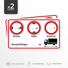 2x Hinweis Aufkleber Sticker