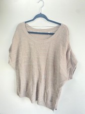 TCM Damen Lang Strickjacke/ Strickmantel poncho Gr. 40 beige / A+ Zustand