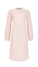 Ringella Damen Nachthemd 2511023 Rosenquarz Langer Arm Knopfleiste -40