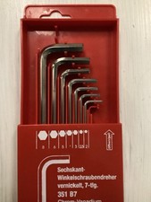 Inbus Set   |   Sechskant Winkelschraubendreher  - 7 teilig - vernickelt 