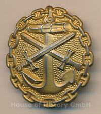 141242: Marine Verwundetenabzeichen in Gold, Eisen hohl geprägt, leicht getragen