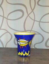 Blumenvase / Tischvase   Glas Fischmotive 1994