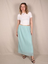 Mango Plissee-Maxirock Türkis L