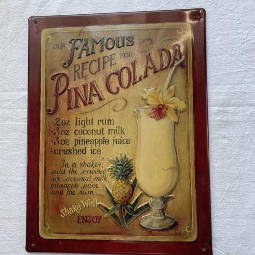 Blechschild pina colada - blechschild,
