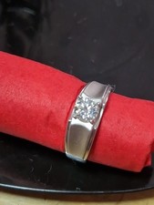 ring Silber 925 massiv  1 Ct Moissanit ? Ring Härtegrad 9,5 Größe 11 Neuwertig