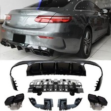 ✅ HECKDIFFUSOR + AUSPUFFBLENDEN SCHWARZ FÜR MERCEDES E-KLASSE C238 A238 E63 AMG