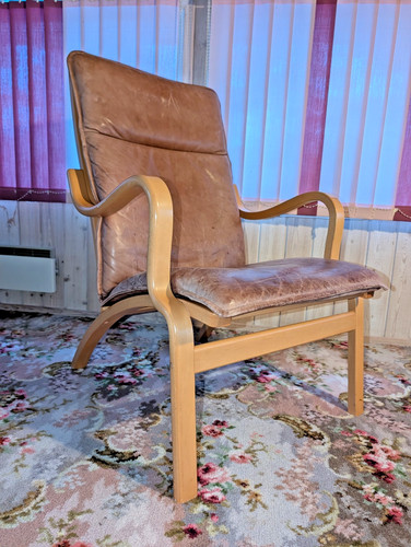 Vintage leder sessel stouby - leder,