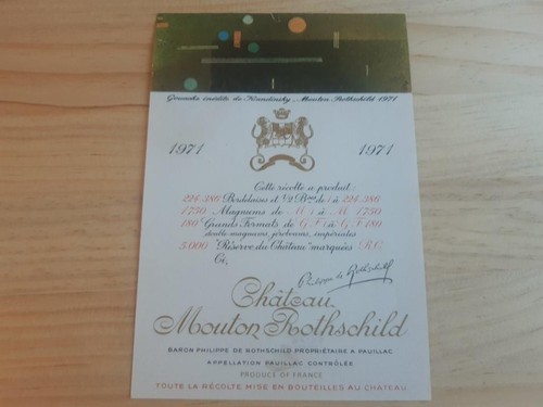 Weinetikett chateau mouton - chateau,