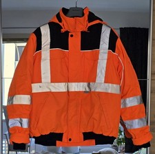 Engelbert Strauss Warnschutz Pilotenjacke Orange Größe XL Exzellenter Zustand