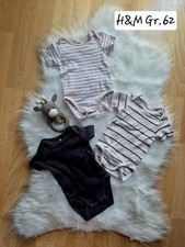 3 Bodys Kurzarm Gr. 62 H&M Neuwertig Unisex Mädchen Junge 