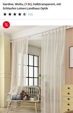 Gardinen m. Schlaufen/ Creme / 140 x 225 cm NEU!!!