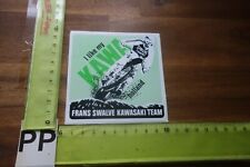 Alter Aufkleber Motorrad Motorsport Racing FRANS SWALVE Kawasaki Team