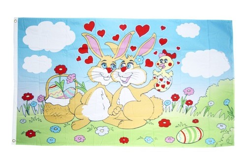 Fahne frohe ostern osterhasen - frohe,