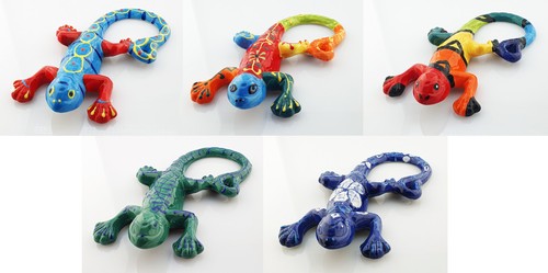 Keramik gecko handbemalt - gecko,
