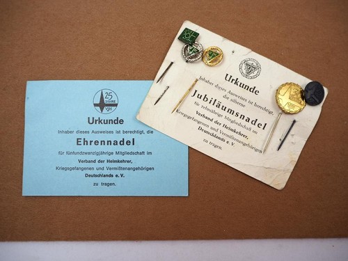 Abzeichen urkunden vdh - abzeichen,