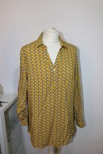 Damen Bluse / Hemd Gelb Grau