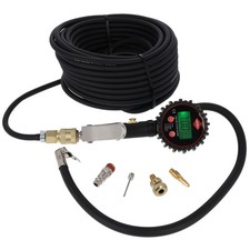 Reifenfüllschlauch 18m digitalen Reifenfüllmanometer 10 Bar Set LKW 1/4" M16x1,5