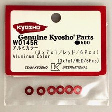 Scheiben Aluminium 3x7x1mm rot