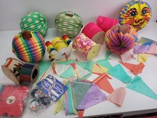 Konvolut Party Zubehör ELB Lange Burgstädt Girlanden Lampions DDR #2510699