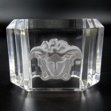 Rosenthal Glas Serviettenring Serie Treasury Versace Medusa Glass Napkin Ring