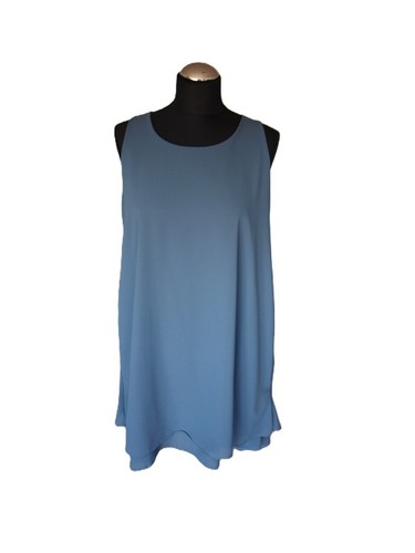Kleid chiffon taubenblau - kleid,