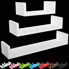 3er Set Wandregal Hängeregal Bücherregale CD Regal MDF Holz Brüoregale e071