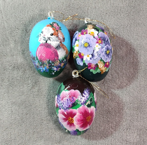 Bemalte ostereier set aus - bemalte,