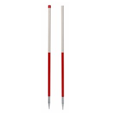 Stahlrohr-Fluchtstab - 2,16 m - zerlegbar, mit 2 Spitzen, PVC Mantel