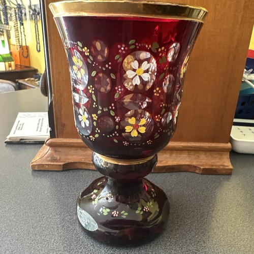 Pokalglas goldstaffiert - , /