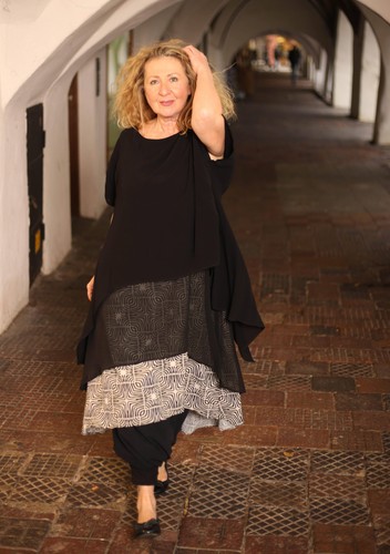 Mat fashion lagenlook kleid - mat,