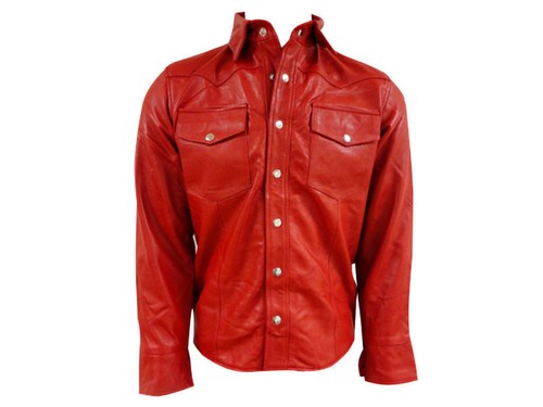 Leder hemdjacke für herren - leder-hemdjacke,
