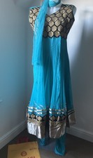 Anarkali Salwar Kameez Anzug indisch pakistanisch Bollywood Ethno Kleid Gr 10 12